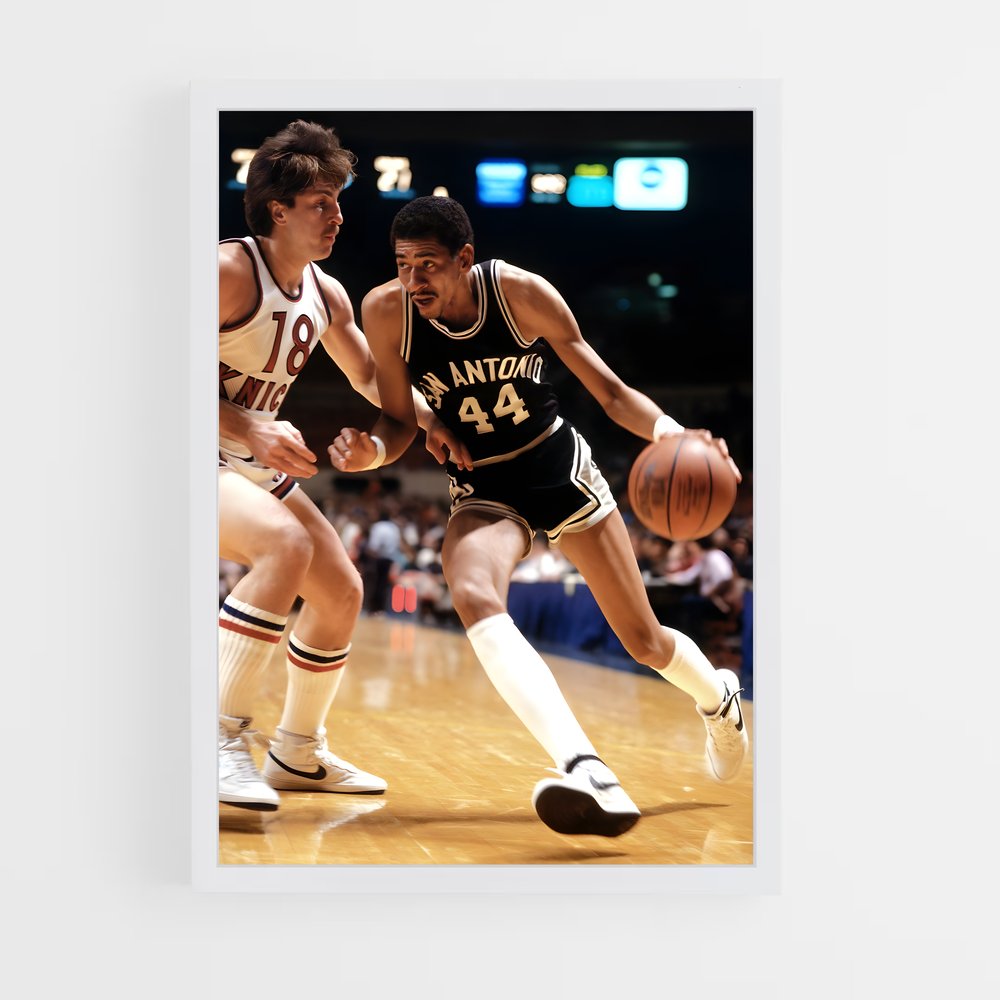 Poster Gervin en Action – affiche Basketball (vue 3)